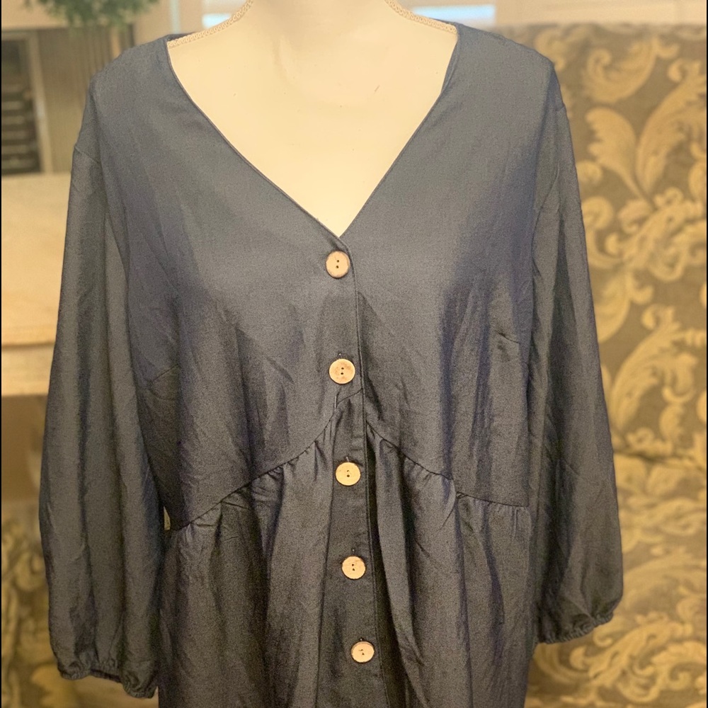 Dark blue blouse/top- size 2x